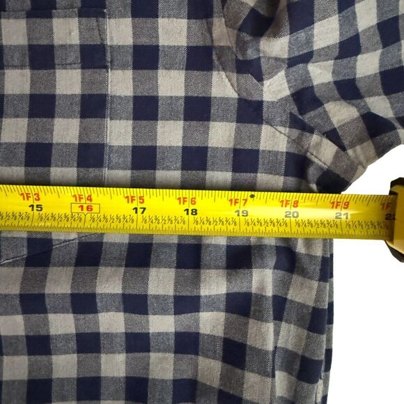 Old Navy Blue & Gray Plaid Button Down Shirt Size L - Picture 10 of 11